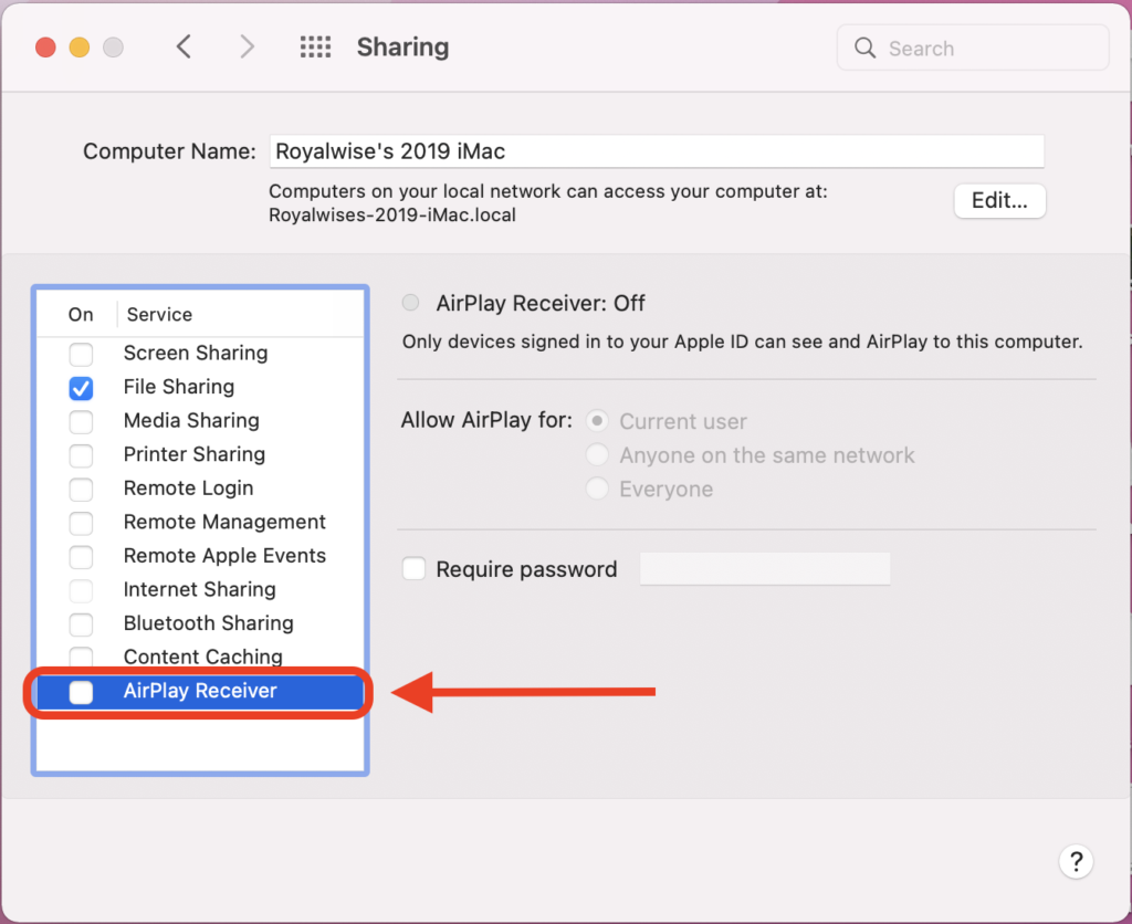 Share iPhone / iPad via AirPlay