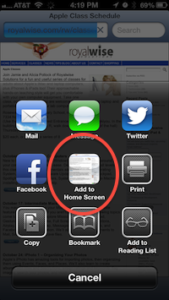 Add a Shortcut to iPhone Home Screen