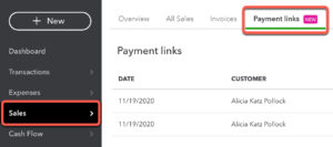 QuickBooks Online Payment Link
