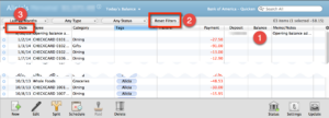 Quicken Running Balance