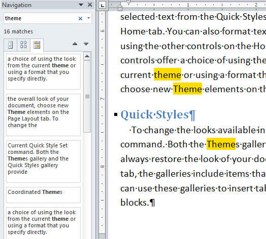 Using The Navigation Pane In Word Royalwise 4515