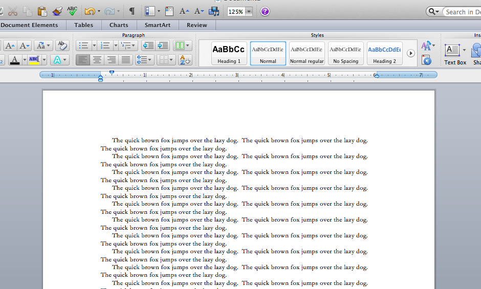 Placeholder Text in Microsoft Word on a Mac