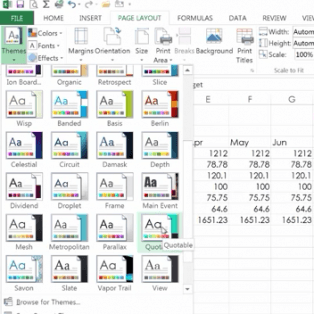 Adding Color to Spreadsheets with Themes in Excel