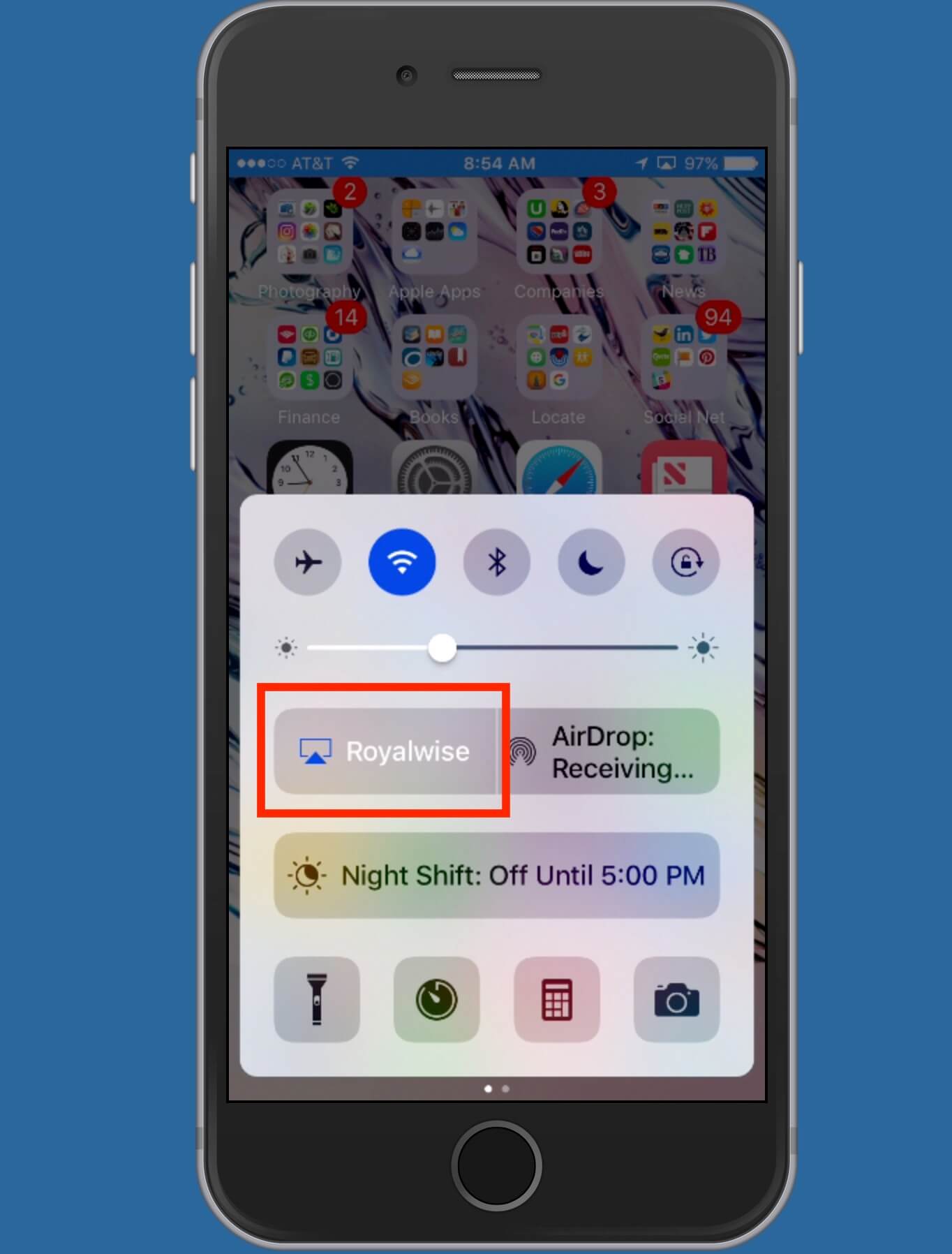 Project your iPhone to your audience Royalwise