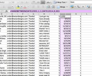 Creating Random Numbers in Excel