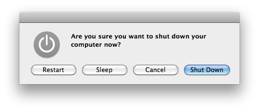Restart or Shut Down on a Mac