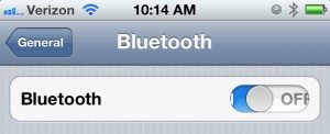 iPhone Bluetooth Off